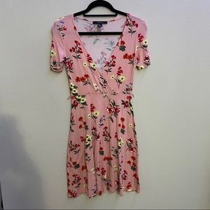 Pink floral dress